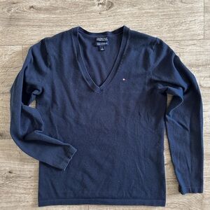 Tommy Hilfiger Deep Blue V-Neck Sweater